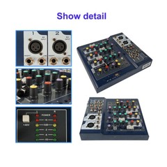 2 Channel Headset Lavalier Lapel Bodypack Microphone 4 Channel Live Studio Mixer