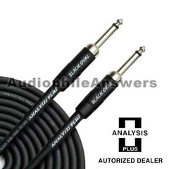 Analysis Plus Black Oval Instrument Cable with Straight Standard Plugs 20ft