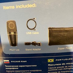SHURE PG27 USB Multi Purpose Side-Address Condenser Microphone WO/Adapter