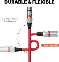 10ft XLR Male to Female Cables – 6-Pack, Anti-Interference & Versatile