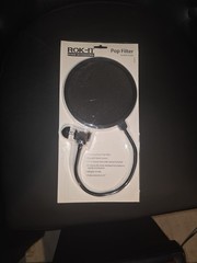 Rok-It Single Layer Microphone Pop Filter Windshield Windscreen w/ Clamp Mount