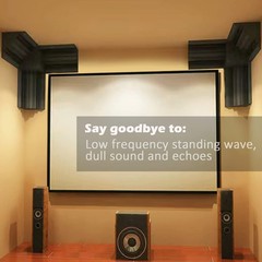 Acoustic Foam Bass Traps 8 Pack, 12″ X 7″ X 7″ Corner Bass Trap, Sound Absorb…