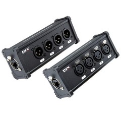 LyxPro 4 Channel XLR Splitter Box, Cable Breakout Male & Female to RJ45-Ethercon