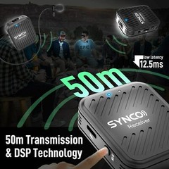 SYNCO G1 G1A1 G1A2 Wireless Lavalier Microphone System For DSLR Smartphone Video
