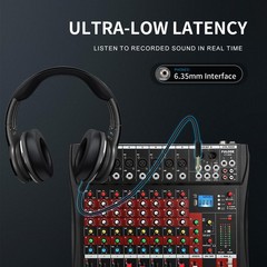 FULUODE Audio Mixer 8 Channel, CT-80S Professional Sound System Mixer Board D…