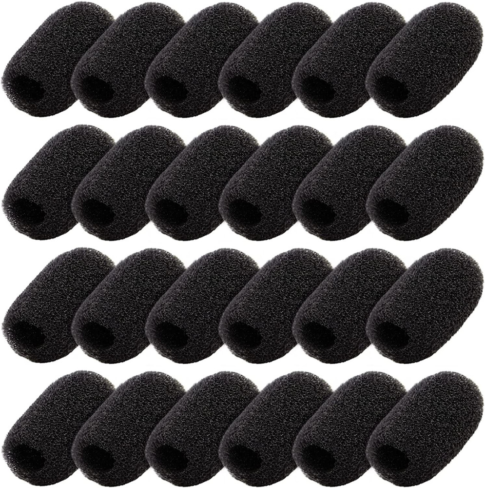 Juvale Headset Microphone Foam Windscreens – Noise Reduction Microphone Windscre