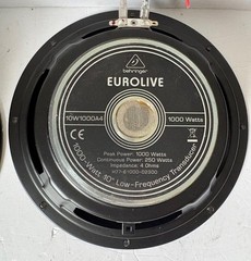 Behringer 10” Eurolive 1000W 4 OHM Speaker 10W1000A4