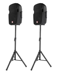 Pair Rockville SS6 Universal 35MM Tripod DJ PA Speaker Stands+Carry Bag Portable