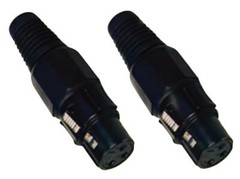 (2 PACK) PROCRAFT PC-TX003 3-Pin Female XLR Lo-Z Cable Mount Connector – BLACK