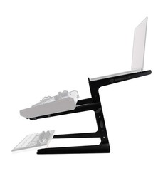 Rockville Dual Shelf Laptop+Controller Stand for Nektar Impact LX49+ Keyboard