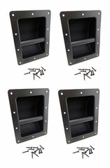 (4 PACK) PROCRAFT TYH-32 Blk Recessed Bar Handle for PA Cabinet & Cases w/Screws