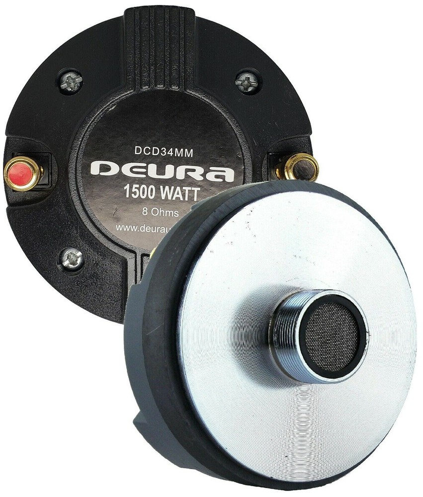 DEURA®3000W 1.35″ 2PCS Titanium Compression Driver Screw-on Horn Speaker Tweeter