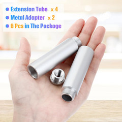 4 Pieces Mic Stand Extension Tube 5/8 Inch Microphone Extension Pipe Aluminium A