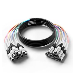 PRORECK 8 Channel 15ft Snake Cable XLR Male-XLR Female Audio Cable