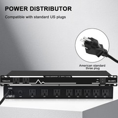 Power Conditioner for Audio Equipment, 10 Outlets 30A Rack Mount Audio Digital P