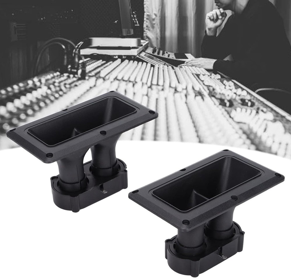 2×75/150W Wide Dispersion Horn Tweeter Dual Drive Ceramic High Sensitivity Black