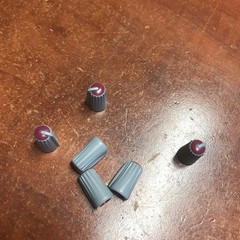 6x Genuine OEM Grey/Red Knob For Mackie Mixer from CFX20MKll Mixing Board