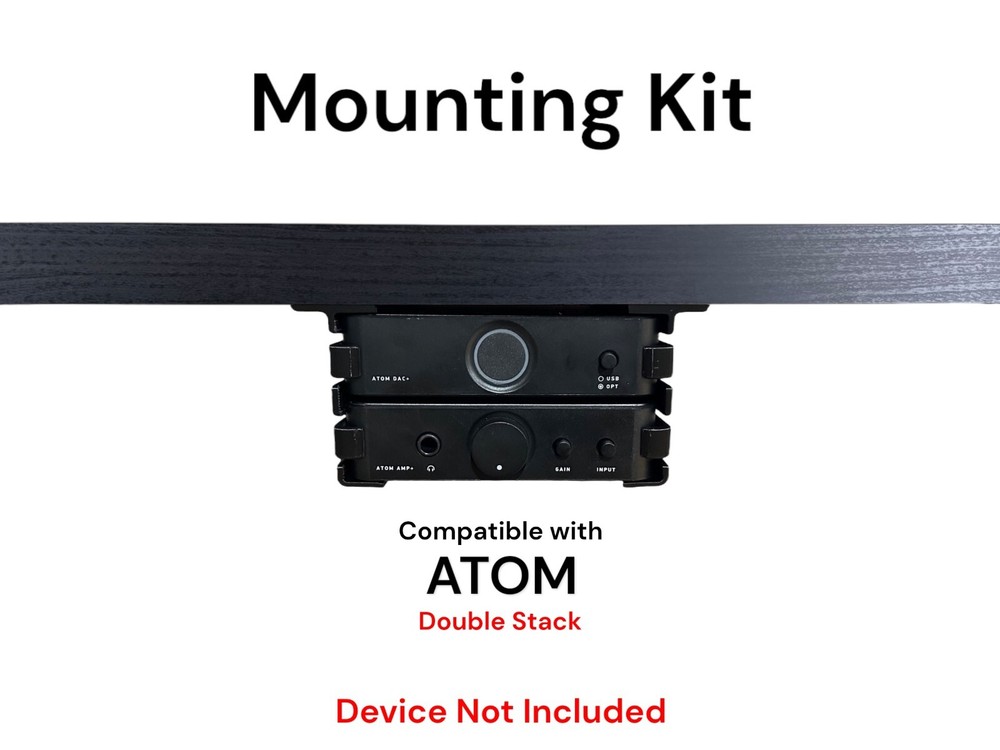 Desk Mount Kit for JDS LABS Atom (Double Stack) – Under Desk Mount Brackets