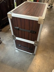 RSQ RSA Speaker Case Wood/Metal Brown Silver Black w/ Carry Handle