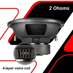 PRORECK 410 10″ Car Subwoofer Pair 1200W Dual 2 Ohm DVC Audio Stereo Sub Woofers