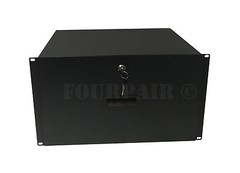6 Space 6U Rack Mount 19″ Drawer Locking DJ Rack Gear Audio Road Case IT Network