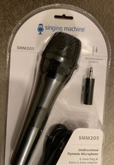Singing Machine SMM 205 Unidirectional Dynamic Wired Microphone, Black #SMM205