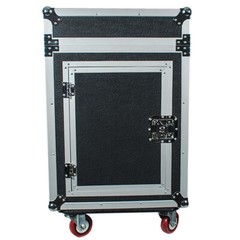 12 Space Rack Case with Slant Mixer Top and Casters – Amp Effect PA/DJ Pro Audio