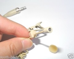 Beige mini LAVALIER CLIP ON OMNI-DIRECTIONAL MICROPHONE FOR Sennheiser G1 G2 G3
