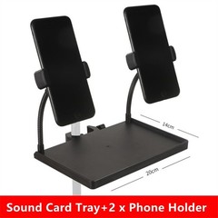 Protable Sound Card Tray Holder Accessory Adjustable Bracket Metal+Plastic