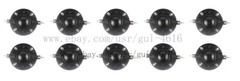 10PCS 25.5mm Voice coil Black Horn Tweeter Silk Diaphragm Film Treble 8OHM 25.4