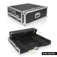 Sound Town ATA Plywood Mixer Case for Allen & Heath QU-24 Console (STRC-QU24DH)