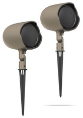 (2) JBL GSF3-TN 6.5″ Landscape Ground Stake/Wall 70v Commercial Speakers+Amp