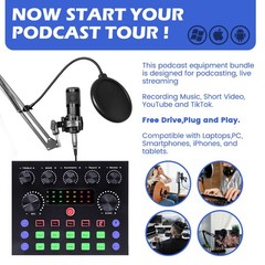 Home Audio Mixer Kit Sound Card Podcast For Live Game Music Record Condencer Mic