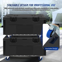 44″x22″x25″ Heavy Duty ATA Cable Trunk Flight Case Stackable for DJ Stage Gear