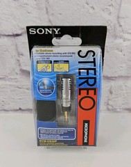 Sony Silver Electret Stereo Compact Condenser Microphone ECM-DS30P Plug In Power