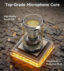 Wireless Microphone, Metal Dynamic Mic System with One-to-One Chip Connection…