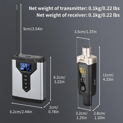T9-2 Wireless in Ear Monitor System with Transmitter Clip on Receiver Automatic
