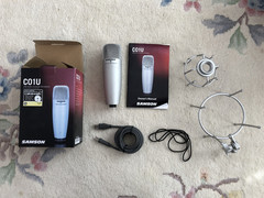Samson C01U USB Studio Condenser Microphone w/ Aftermarket Shock Mount