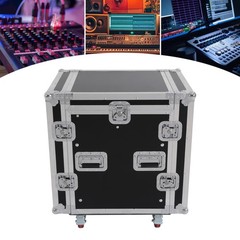 14U PA DJ Rack Case With Wheels & Brakes, 330 Lb Road Flight Case 19 In
