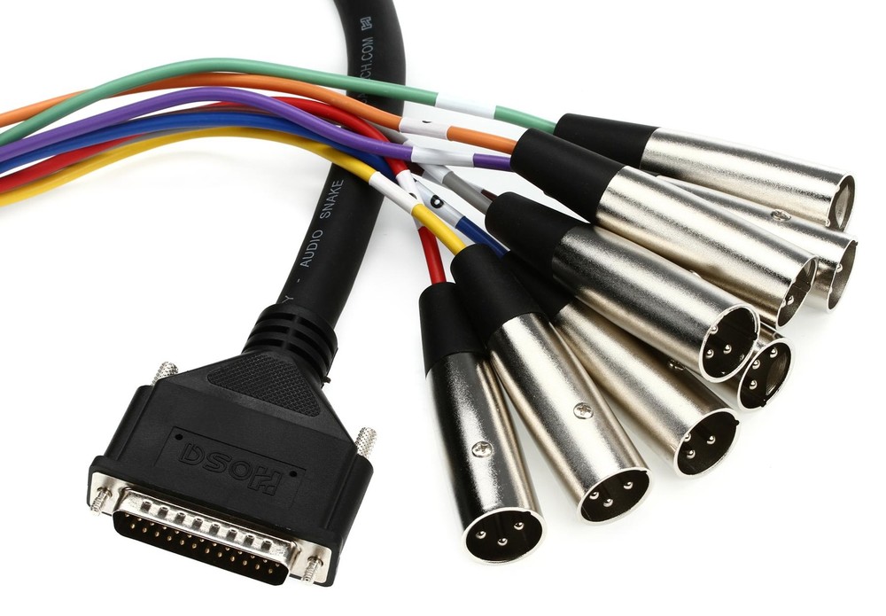 Hosa DTM-803 8-channel DB25 to XLR Male Snake – 9.9′