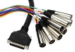 Hosa DTM-803 8-channel DB25 to XLR Male Snake – 9.9′
