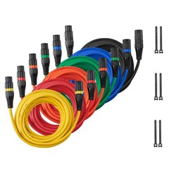 Uimoso XLR Cable 15-100 ft Balanced 3-Pin Male to Female Microphone Cord
