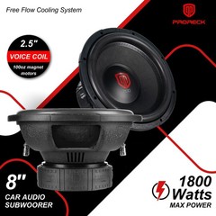 PRORECK 8″ Car Subwoofer Pair Dual 2 Ohm 2000W Power Heavy Bass Speaker