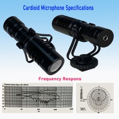 Supercardioid Camera Microphone Audio Shotgun Mic For Smartphone DSLR PC iPhone