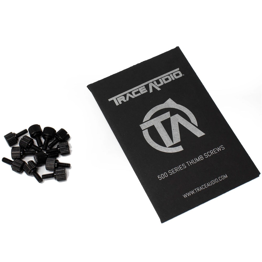 Trace Audio 500 Series Module Thumb Screws 4-40 Thread – 12-Pack, Black