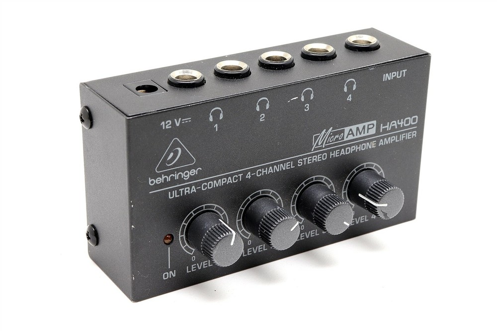 Behringer MicroAMP HA400 4-channel Headphone Amplifier – NO CABLES