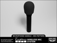 GoPro Wireless Mic Traditional Microphone Grip Interview Handle + Foam Wind Muff