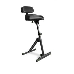 Gravity GFMSEAT1BR Ergonomic Musician Stool Adjustable Backrest, Footrest & Tilt