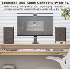 Orroplus Active Bookshelf Speakers 60W Powered Record Player Speakers Speakers