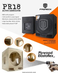 Proreck PR18 18“ 2000W P.M.P.O Active Powered Subwoofer For live